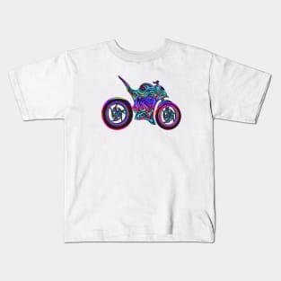 Color Spectrum  Hyper Naked Motorcycle Kids T-Shirt